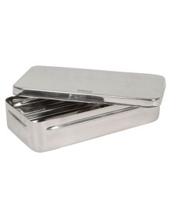 SCATOLA PORTASTRUMENTI IN ACCIAIO INOX 25x12x6 cm