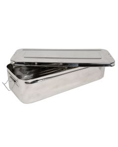 SCATOLA PORTASTRUMENTI IN ACCIAIO INOX 50x20x10cm con manici 