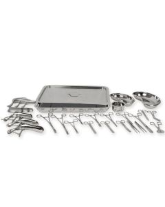 SET FERRI PER PARTO kit composto da 25 pezzi in acciaio inox