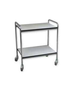 Carrello medico 2 ripiani-Carrello con ruote senza sponde