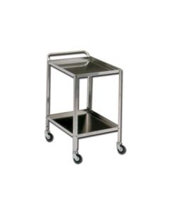 Carrello in acciaio per trasporto medicazioni-60x40x81 cm