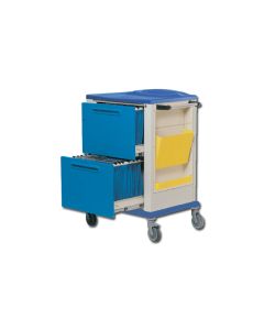 CARRELLO PORTACARTELLE con 2 cassetti grandi