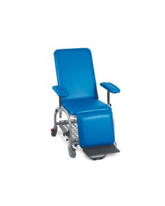 POLTRONA PER DONATORI E PER PRELIEVO DI SANGUE con ruote colore blu 