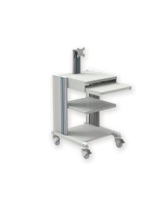 CARRELLO PRO 2 ripiani, tastiera, supp. monitor, cassetto