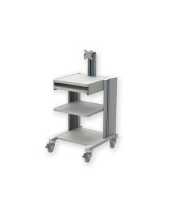 CARRELLO PRO 2 ripiani, tastiera, supp. monitor, cassetto