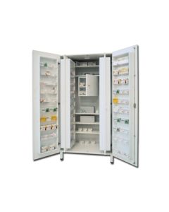 Armadio in metallo bianco porta medicinali-100x60x195 cm