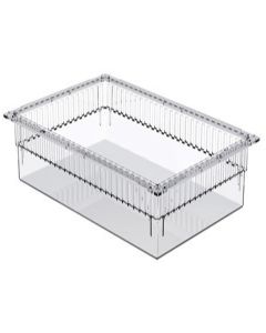CASSETTO ISO PLASTICA TRASPARENTE 600x400x200 mm aperto 