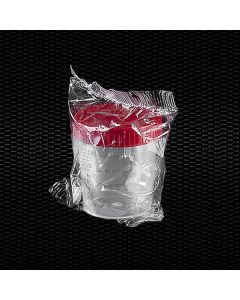 Contenitori per urine 120 ml asettici in PP tappo a vite rosso confezione da 250 pezzi Syntesys