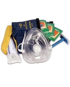 Kit Accessori CPR per Defibrillatore con Maschera Tascabile