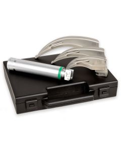 Set laringoscopio F.O. adulti GIMA Green 3,5 V LED (lame Mc Intosh 2-3-4)