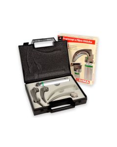 Set laringoscopio F.O. pediatrico Maxlite 2,5 V xenon/alogeno GIMA (lame Miller 1-2-3-4)