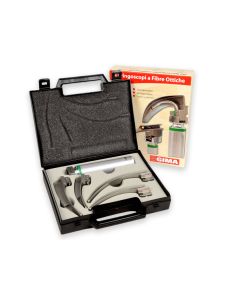 Set laringoscopio F.O. Maxlite LED 3,5 V 4 lame (lame Miller 1-2-3-4)