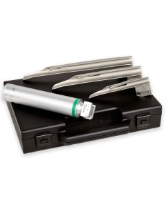 Set laringoscopio F.O. Doctor GIMA Green 2,5 V xenon/alogeno (lame Miller 1-2-3)