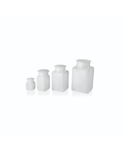 Bottiglia rettangolare graduata in HDPE 1000 ml 80 x 103 x 176 mm con sottotappo Nuova Aptaca