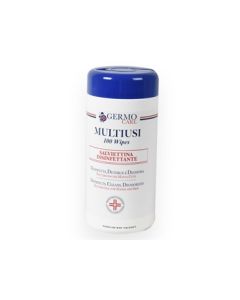 Salviettine disinfettanti mani-Barattolo 100 pz-Germo Multiusi
