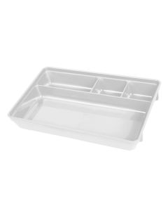VASSOIO DA LABORATORIO 266x175x42 mm in plastica con scomparti