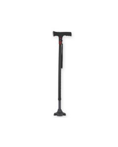 BASTONE DI SICUREZZA PER ANZIANI CON LUCE con base a 4 piedini colore nero