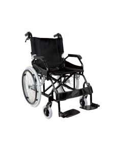 CARROZZINA PRINCE GIMA IN ALLUMINIO - seduta 46 cm in tessuto nero