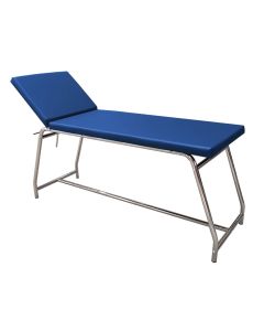 LETTINO DA VISITA portata 120 kg, cromato materasso blu