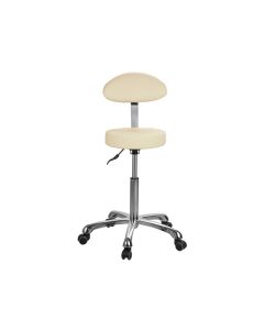 SGABELLO con schienale beige chiaro 