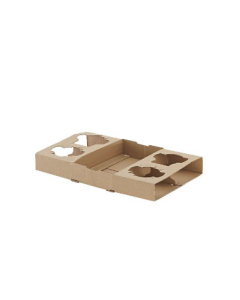 Portabicchiere da 4 in cartone per asporto bicchieri caffè/cappuccino 50 pezzi