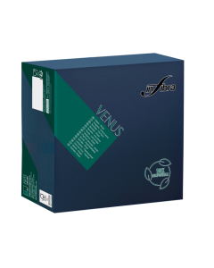 Tovagliolo 40 x 40 cm Airlaid effetto tessuto 1 velo blu confezione 50 pezzi Infibra Venus