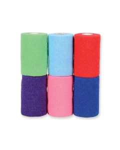 Benda co-plus, coesiva, 6,3m x 10cm colori misti conf. 18 pezzi