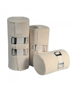 Benda elastica 10 cm x 4,5 metri tipo Ideal in cotone e poliammide con clip non sterile Rays