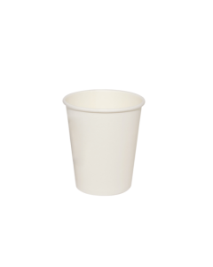 Bicchiere 250 cc / 9 oz in cartoncino bianco confezione da 50 pezzi