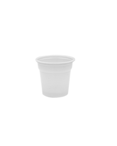 Bicchiere monouso 80 cc plastica bianco per caffe conf. da 100 pezzi