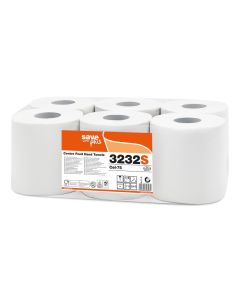 Asciugamano ad estrazione centrale 450 strappi 108 metri 2 veli confezione 6 rotoli Celtex Save