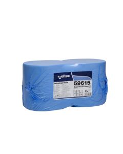 Bobina industriale blu 500 strappi 150 metri 3 veli confezione 2 rotoli Celtex Superblue Food