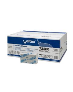 Asciugamano piegato a Z 21,5 x 27 cm 2 veli confezione 3060 pezzi Celtex Multi Z Lux