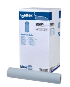 Lenzuolino medico H 59,5 cm x 50 metri 132 strappi 2 veli confezione 9 rotoli Celtex Bluenet Polylux Six