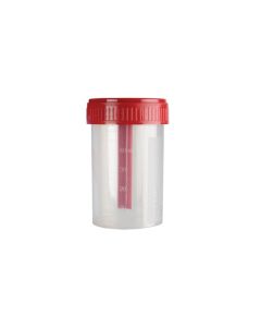 FL Medical contenitore 60 ml per feci con tappo a vite confezionato in cartoncino sterile