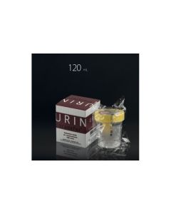 FL Medical contenitore 120 ml per urine confezionato in cartoncino sterile