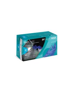 RAYS BIOSAFE HIGH RISK Guanto in lattice spessorato blu 20 gr senza polvere 50 pezzi -l
