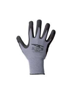 Guanto da lavoro in nylon spalmato in nitrile foam puntinato grigio nero varie taglie Rays Technosafe Hiperfoam