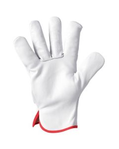 Guanto da lavoro in pelle fiore bovina bianco modello Driver varie taglie Rays Technosafe Skinglove
