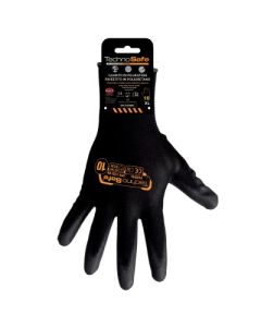 Guanto da lavoro spalmato in nitrile nero senza cuciture varie taglie Rays Technosafe Nitrilgrip