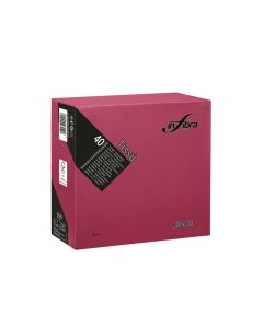 Tovagliolo 38 x 38 cm 2 veli bordeaux confezione 40 pezzi Infibra Tissù