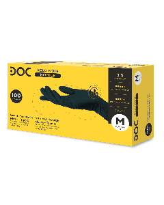 Guanti in nitrile nero senza polvere da 100 pezzi Gardening DOC Zero Velo Noir