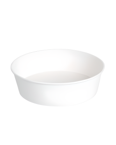 Insalatiera monouso bianca in cartone + PE compostabile 1300 ml 50 pezzi
