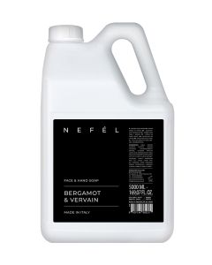 Nefél bergamot & vervain sapone mani e viso tanica da 5 litri