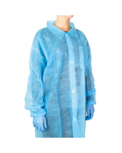 Gardening camice da laboratorio in tnt blu con chiusura a velcro 50 gr. Conf. Singola 