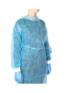 Camice monouso in TNT blu non sterile con lacci taglia unica confezione da 10 pezzi Gardening