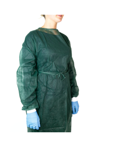 Camice monouso in TNT verde non sterile con lacci taglia unica confezione da 10 pezzi Gardening