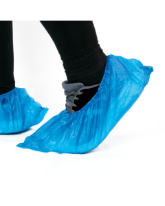 Copriscarpe monouso impermeabili in polietilene 4 g blu confezione da 100 pezzi Gardening