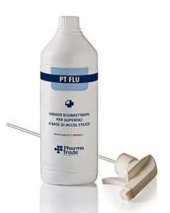Disinfettante detergente alcolico per superfici 1 litro Pharmatrade PT FLU