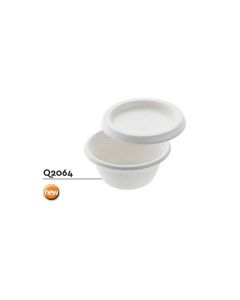 Ciotolina tonda in polpa di cellulosa con coperchio 59 ml Ø 6,8 x 3 cm 50 pezzi Leone